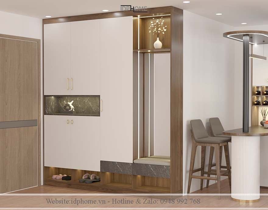 Tu giay co guong soi TG6818