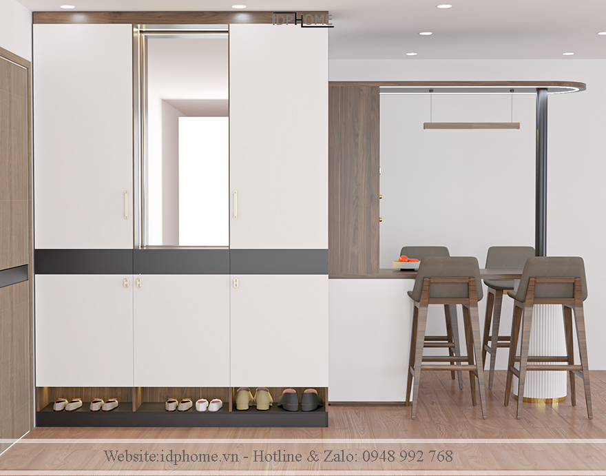 Tu giay kich tran co khoang canh ho de dep trong nha TG6820