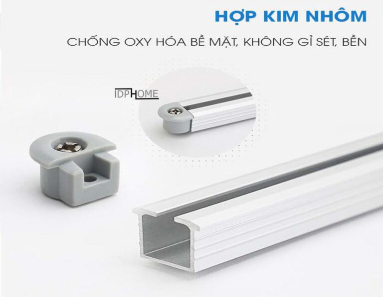 Ray trượt giảm chấn tủ áo cánh lùa