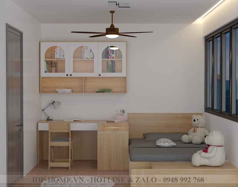Giường ngủ kết hợp bàn học cho bé GD6811