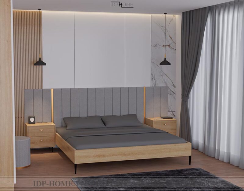 Giường bọc nệm 1m6 GD6829