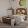 Giường ngủ em bé GD6805 với đầu giường tạo hình mặt gấu Panda ngộ nghĩnh