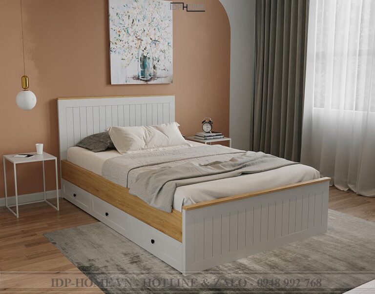 Giường đơn 1m có ngăn kéo cho bé trai bé gái GD6803