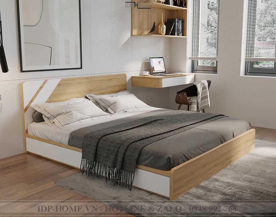 Giường hộp gỗ tiện lợi GD6825
