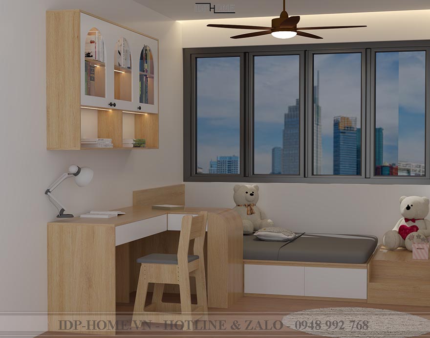 Giường kết hợp bàn học thông minh GD6811