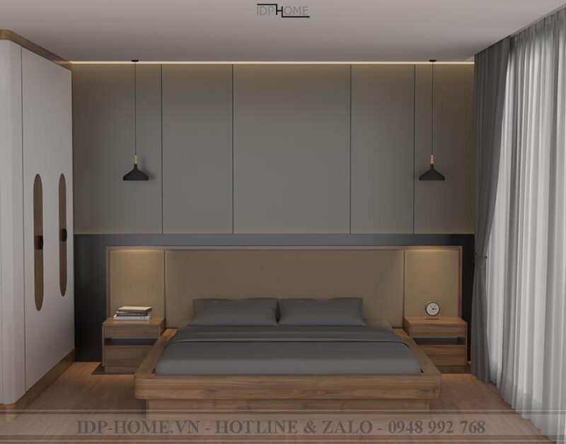Giường kiểu Nhật đẹp bằng gỗ GD6838