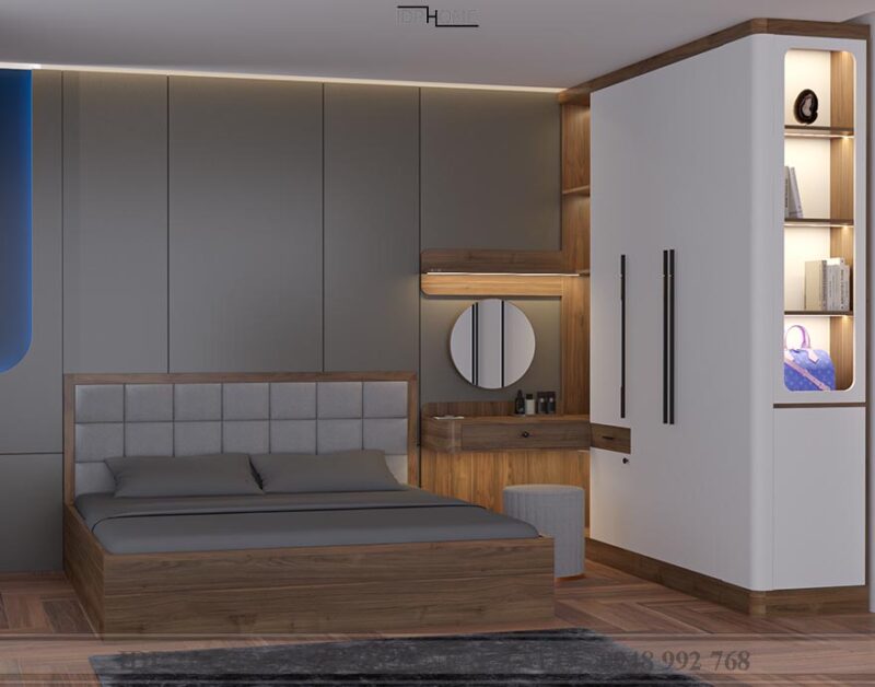 Giường ngủ bọc nệm hiện đại GD6828