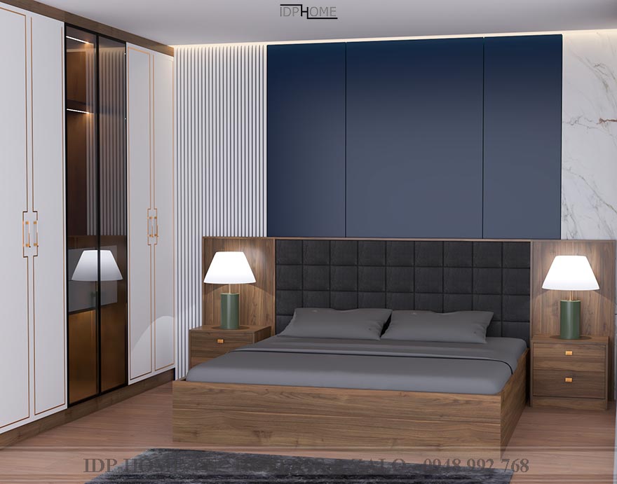Giường ngủ có tủ đầu giường GD6830