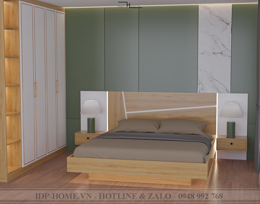 Giường ngủ gỗ đơn giản GD6833