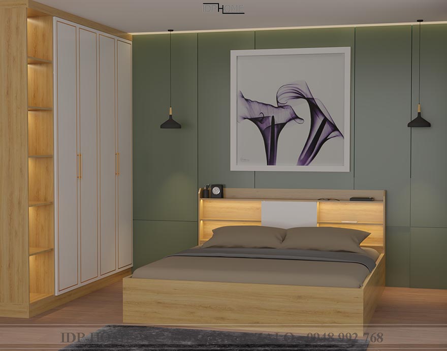 Giường ngủ gỗ MDF lõi xanh GD6832