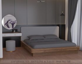 Mẫu giường ngủ kiểu nhật 1m8 đến 2m2 GD6837