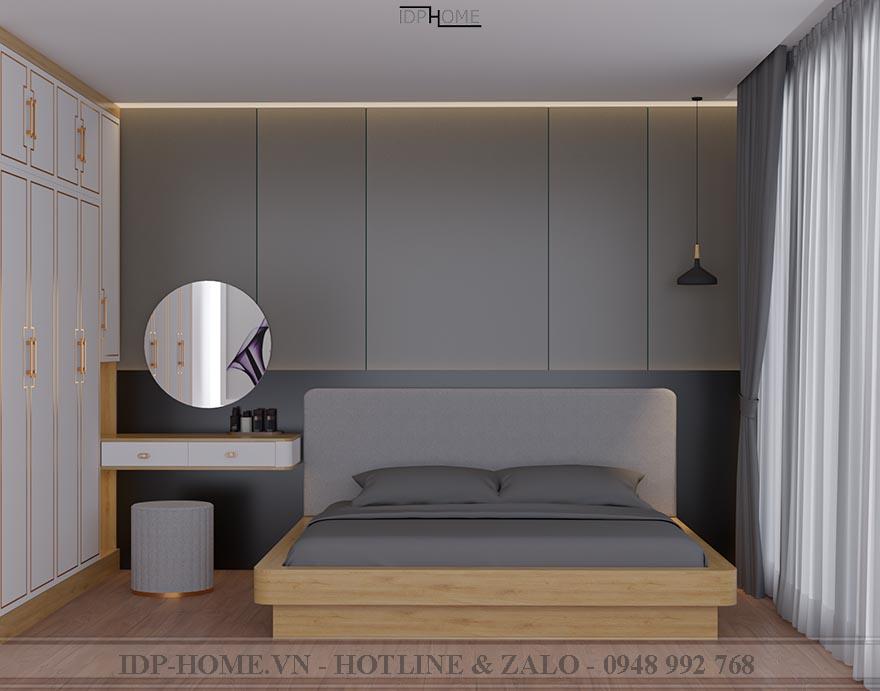 Mẫu giường ngủ kiểu Nhật GD6837