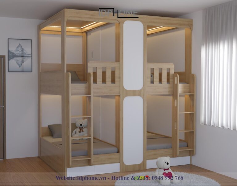 Giường tầng 4 tầng cho gia đình 4 người GT6840