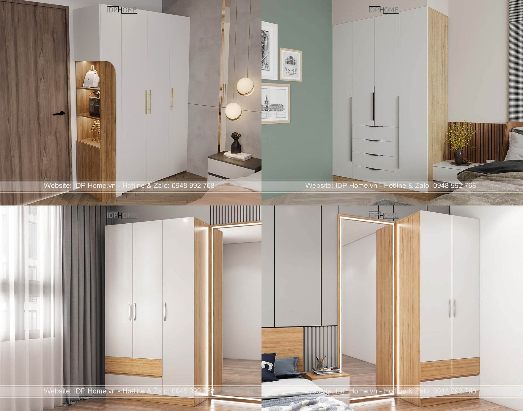 Kích thước tủ quần áo tiêu chuẩn cho mọi không gian